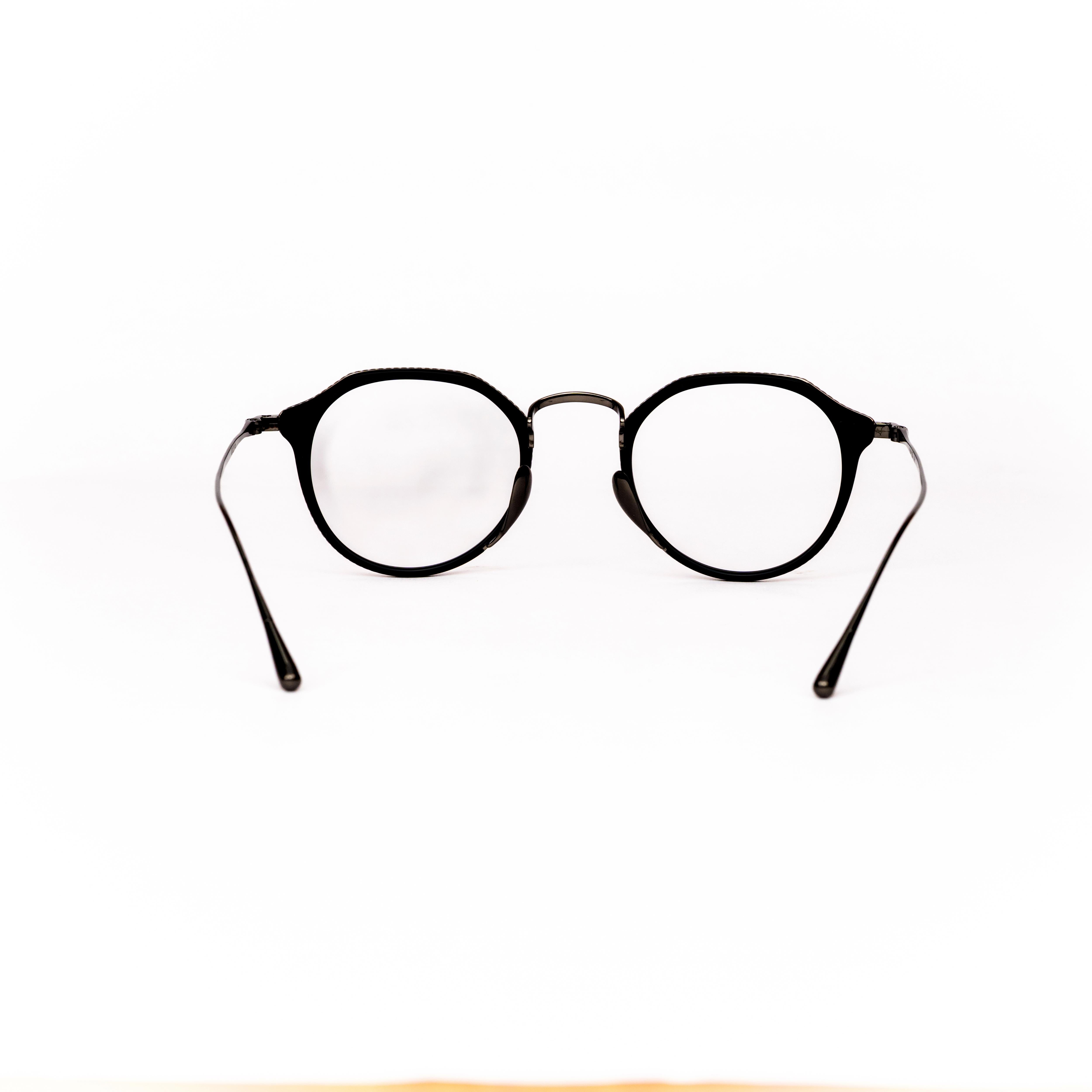 Black Gun Hexagon Glasses