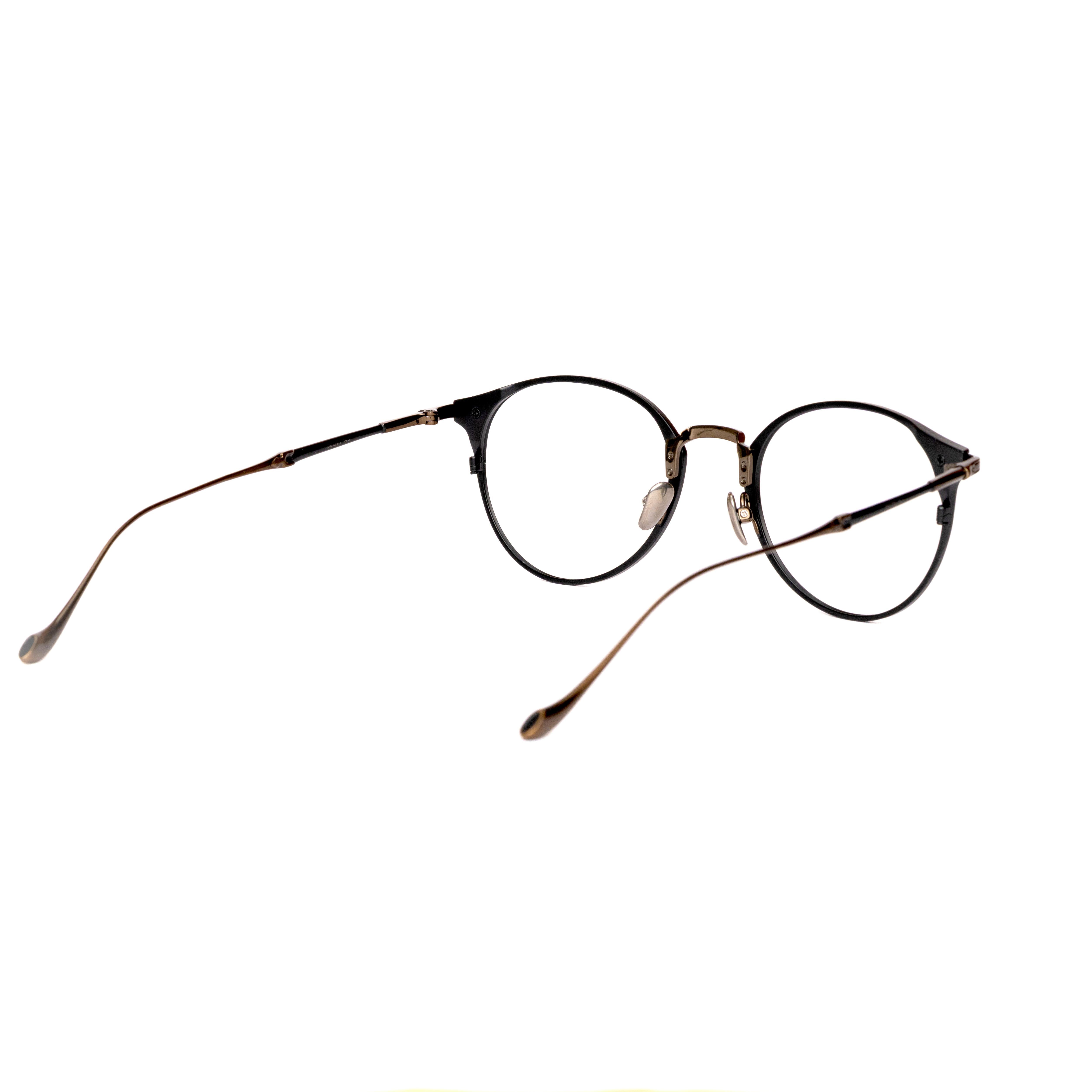 Black Bronze Round Glasses