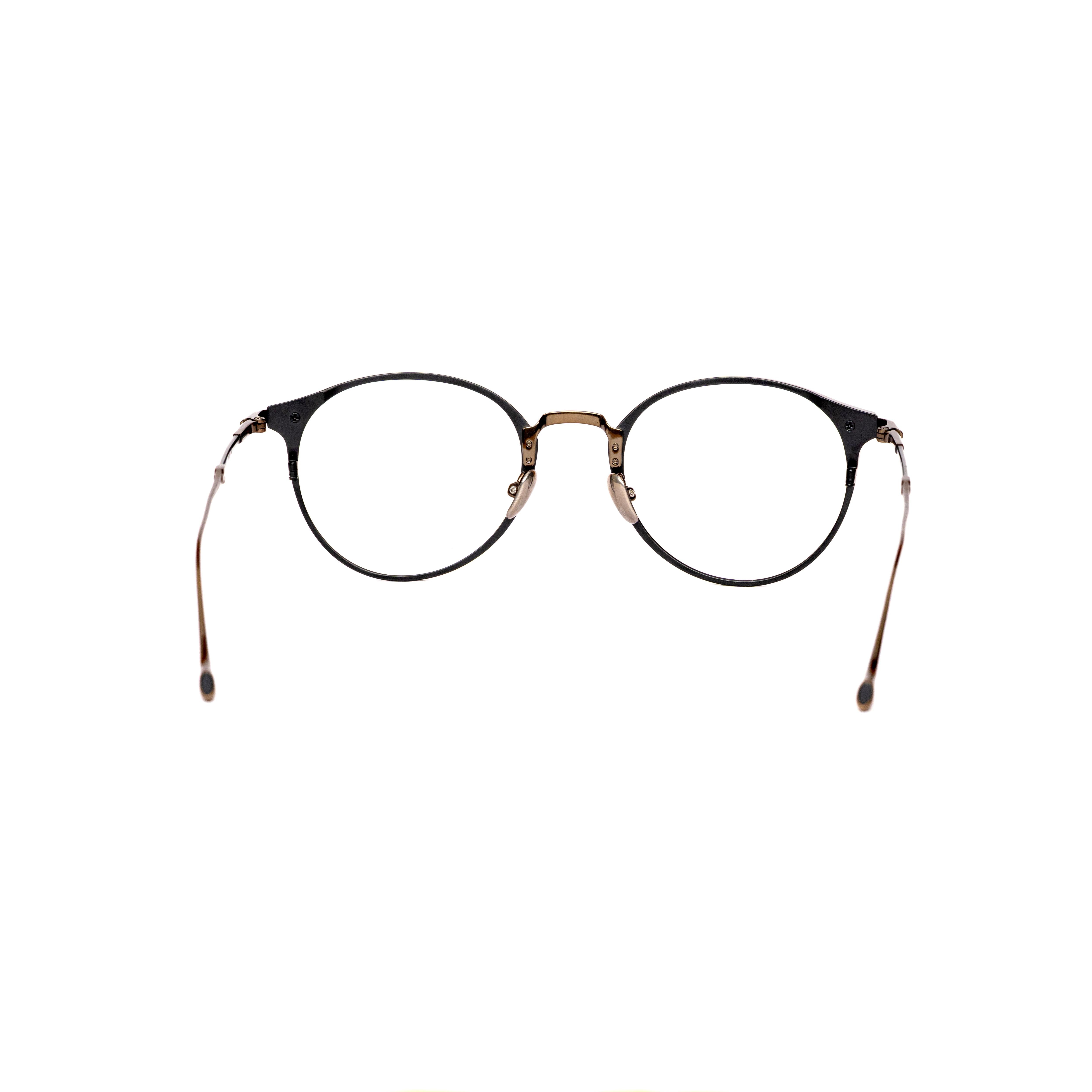 Black Bronze Round Glasses