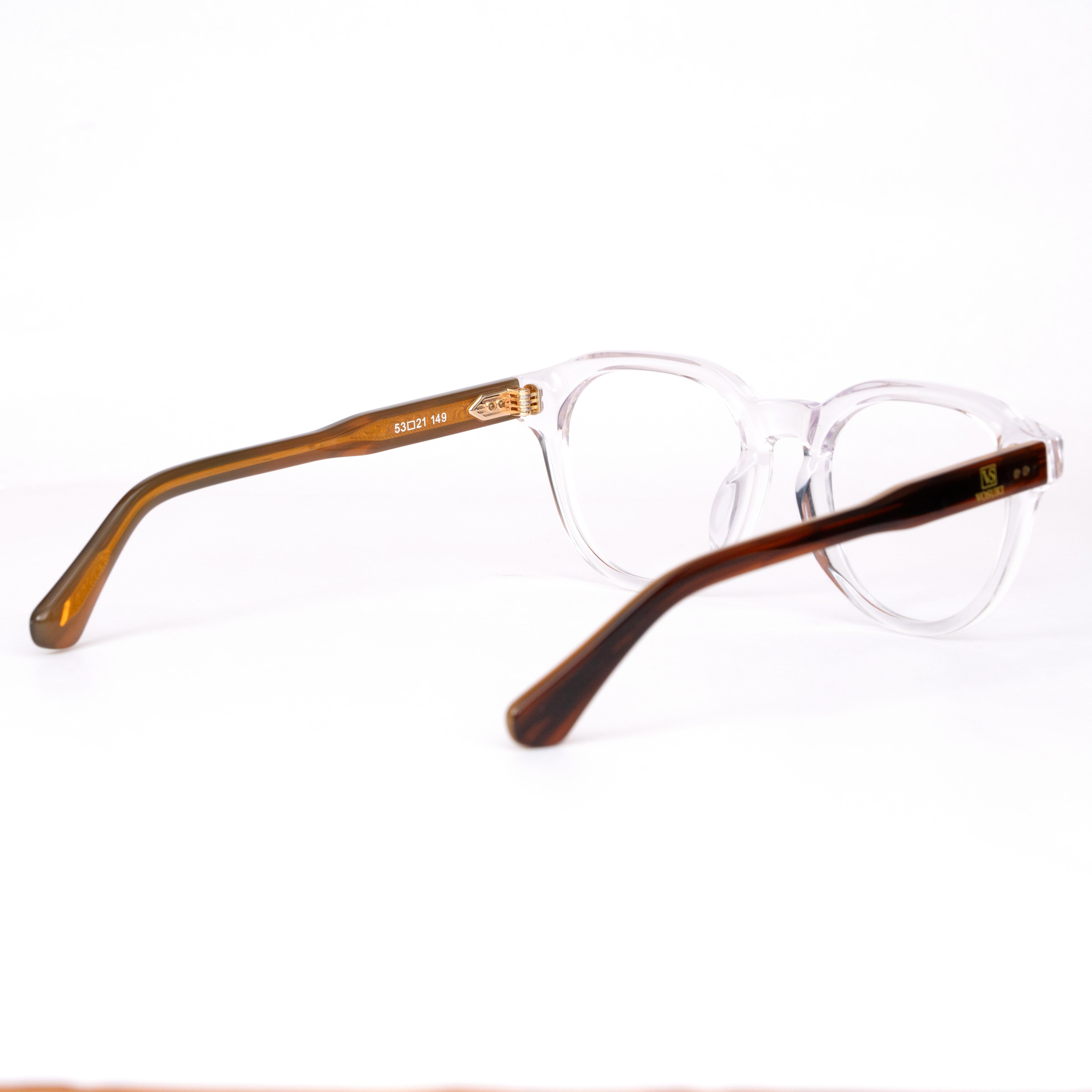 Clear Brown Round Glasses
