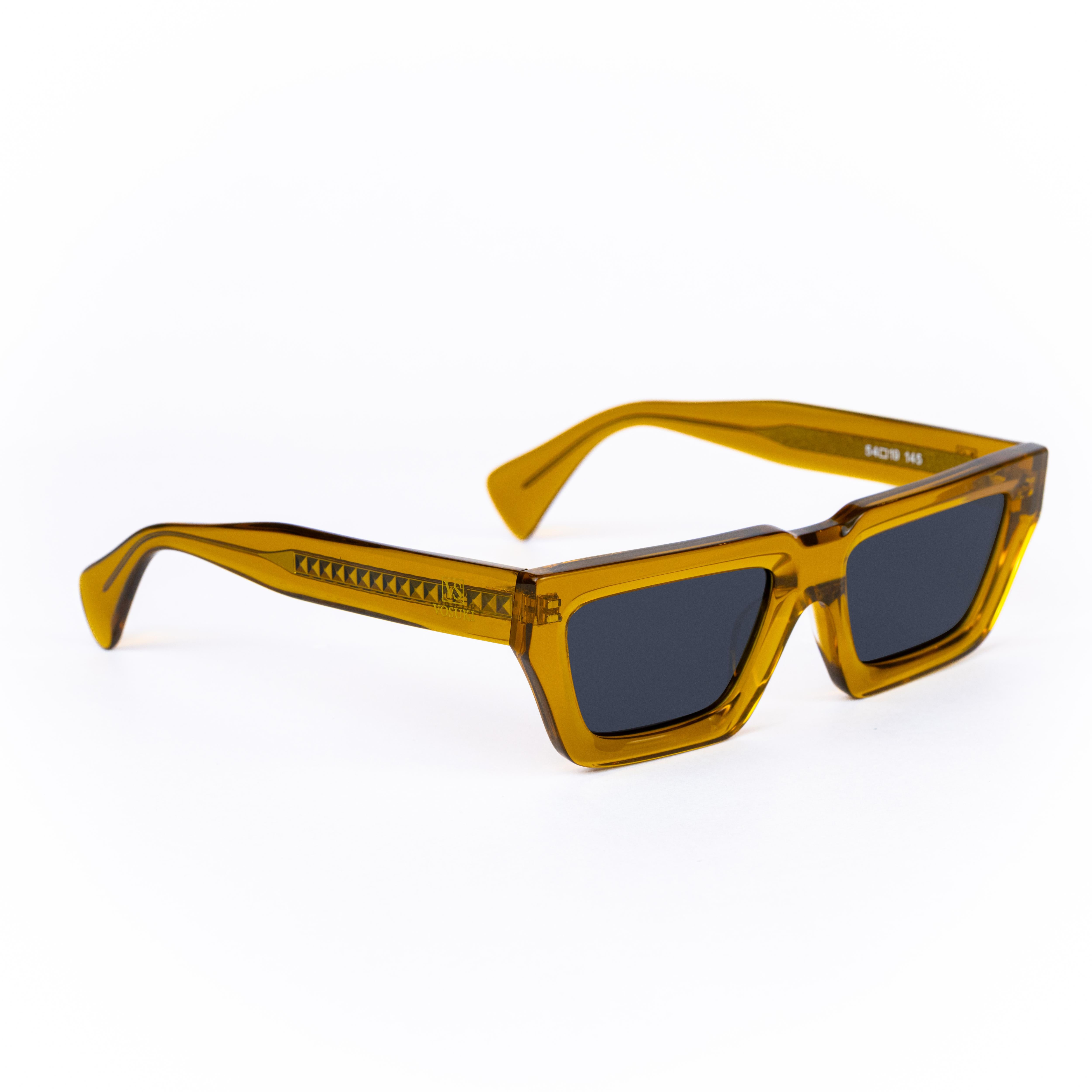 Orange Pentagon Shaped Glasses