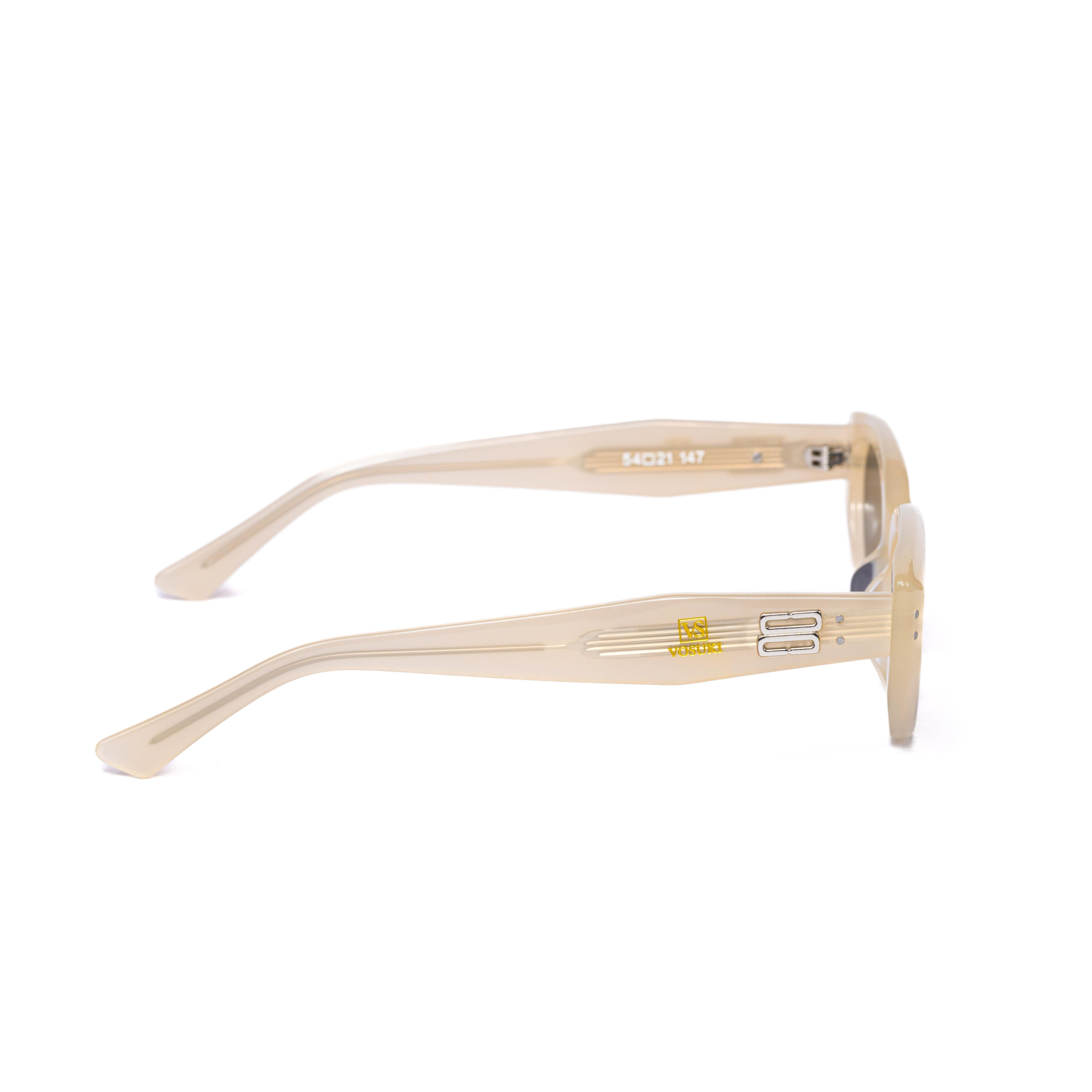 Beige Oval Shape Glasses