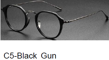 Black Gun Hexagon Glasses