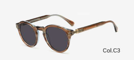 Maroon Round Glasses