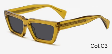 Orange Pentagon Shaped Glasses