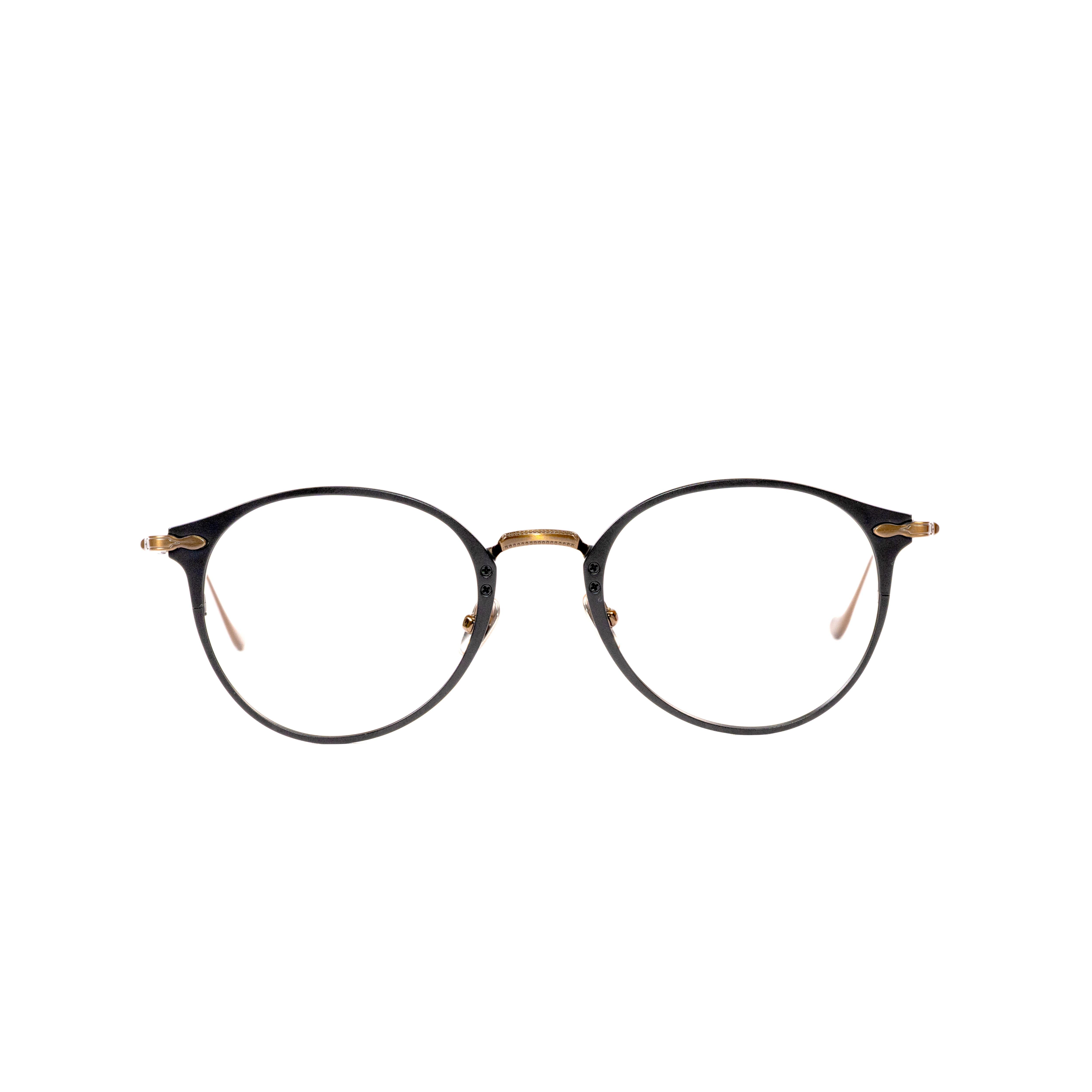 Black Bronze Round Glasses