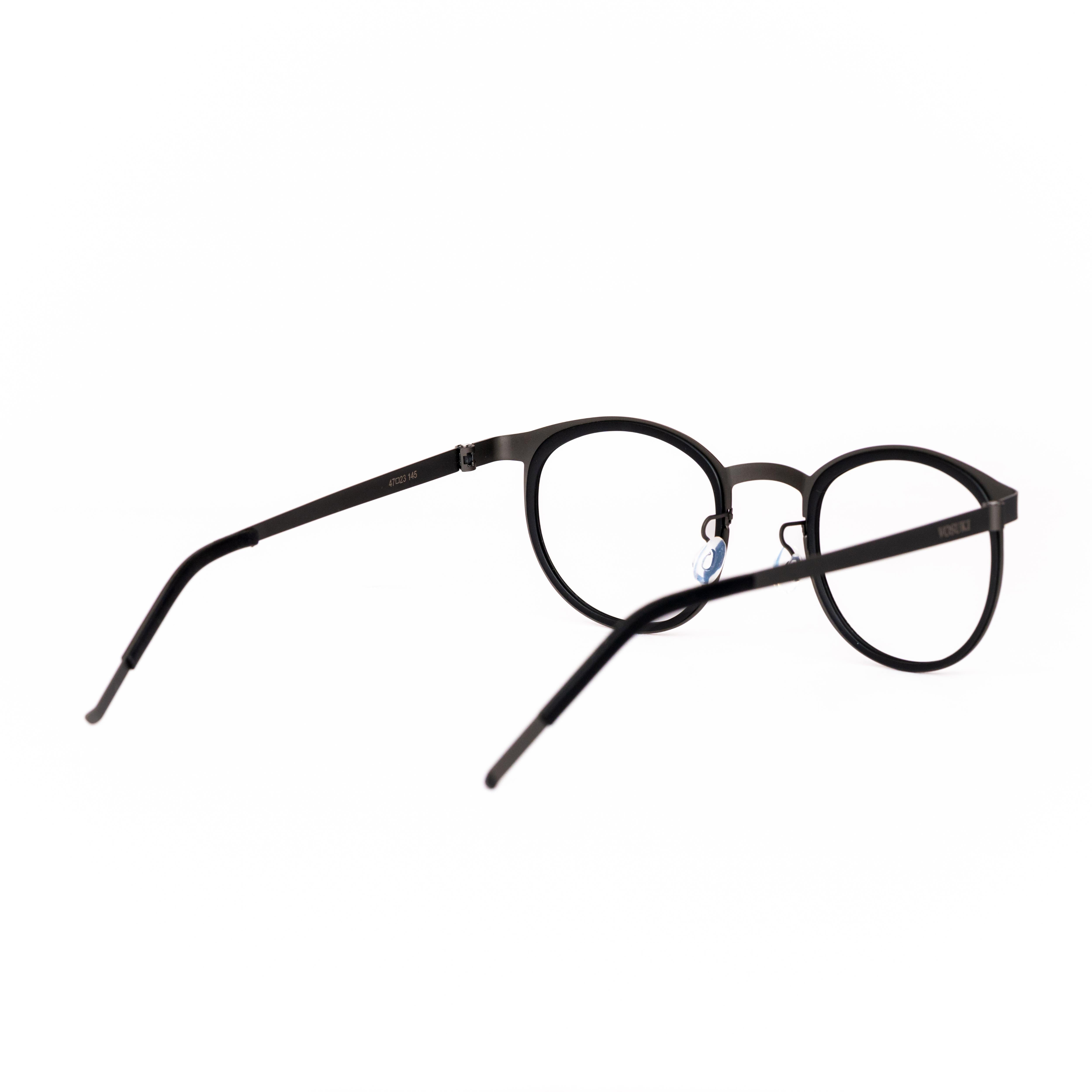 Blue Gun Round Glasses