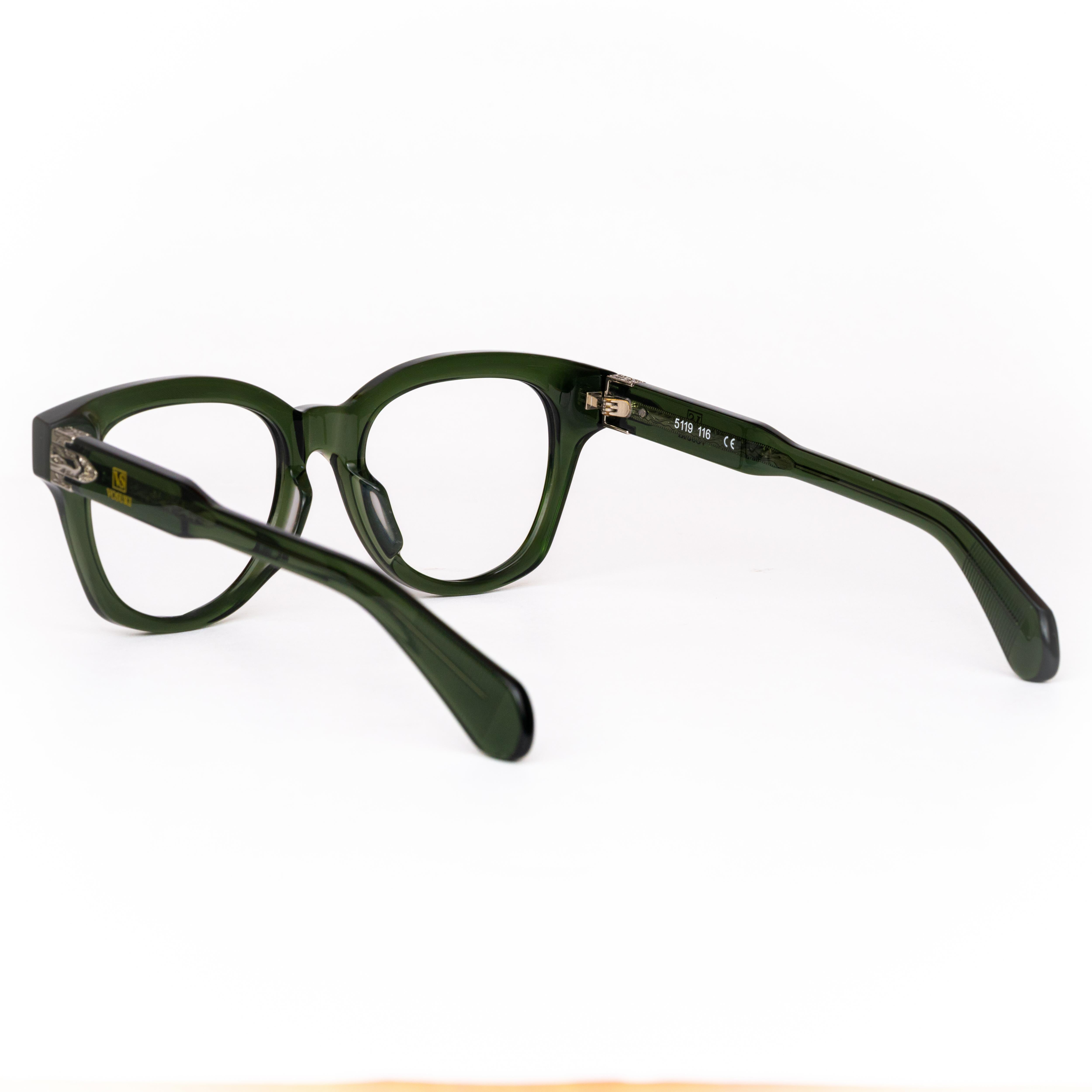 Green Square Glasses