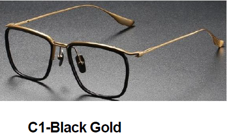 Black Gold Retro Glasses