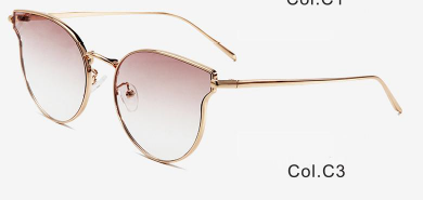 Gold Cateye Shaped Glasses