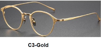 Gold Round Glasses
